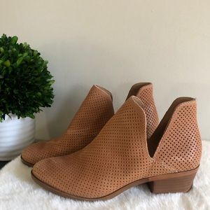 Lucky Brand leather perforated booties
